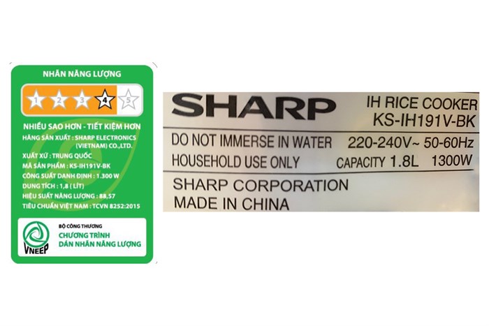 Nồi Cơm Điện cao tần Sharp KS-IH10IX-WH
